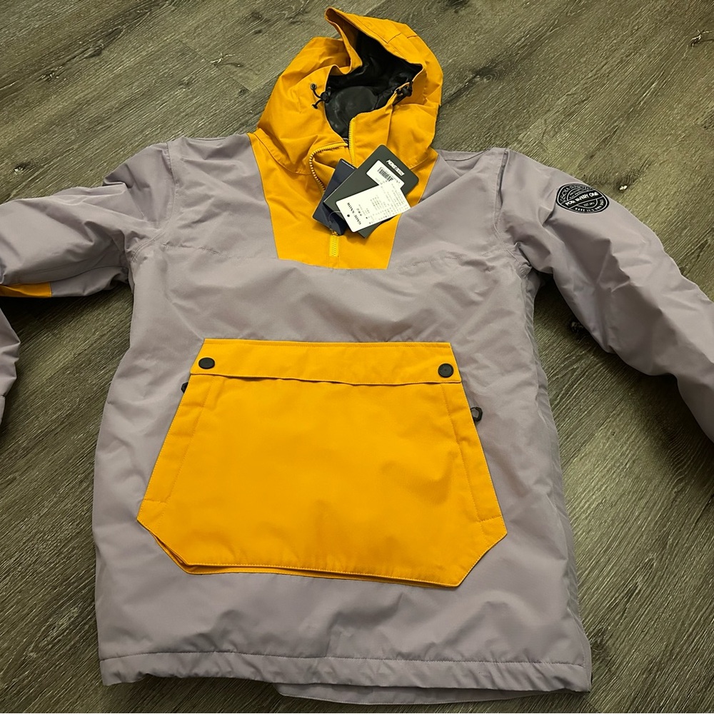 Men's Ski & Snowboard Jacket - Gray and Orange